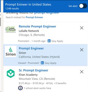 Prompt engineering in US